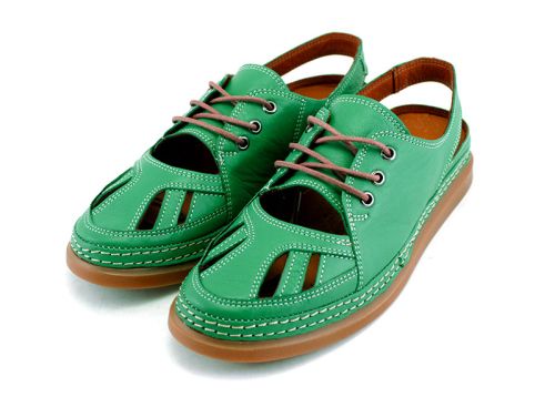 Pantofi dama de vară în verde - Model Regina.