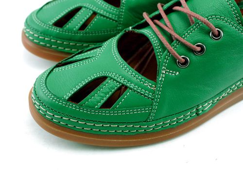 Pantofi dama de vară în verde - Model Regina.