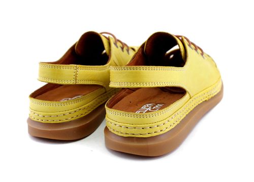 Pantofi de vară pentru femei în galben - Model Regina