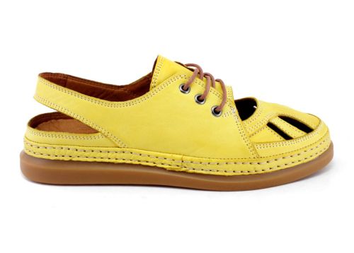Pantofi de vară pentru femei în galben - Model Regina