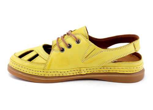 Pantofi de vară pentru femei în galben - Model Regina