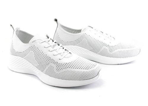 Pantofi sport de dama în alb - Model Dolores.