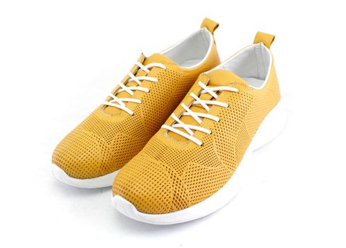 Pantofi sport pentru femei în culoarea muștarului - Model Veronella.