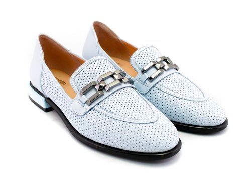 Pantofi de damă de culoare albastru deschis