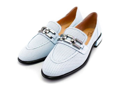 Pantofi de damă de culoare albastru deschis