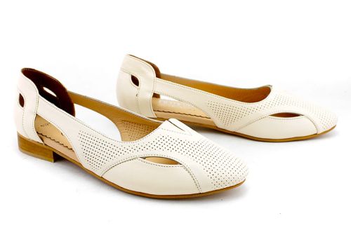 Pantofi femei de vara de culoare bej deschis