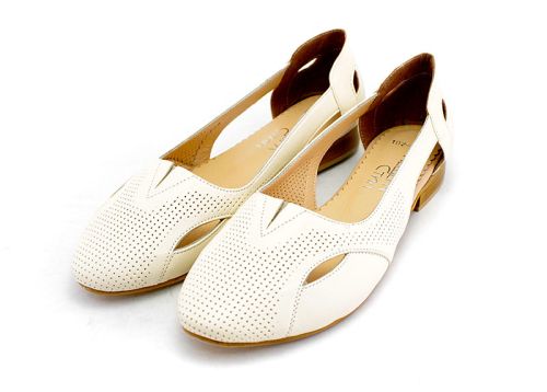 Pantofi femei de vara de culoare bej deschis