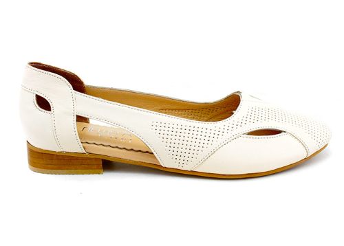 Pantofi femei de vara de culoare bej deschis