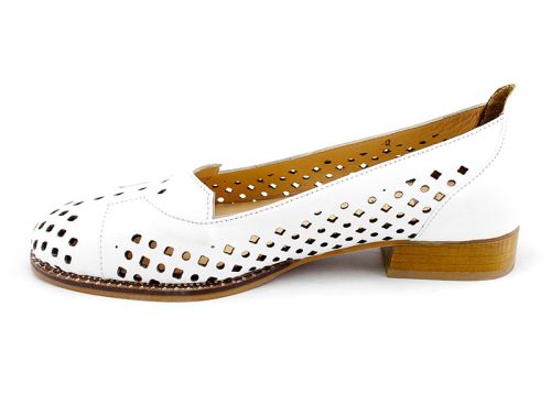Pantofi dama de vară de culoare albă 