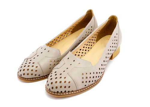 Pantofi de vară pentru femei în culoare vizon