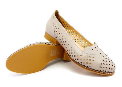 Pantofi de vară pentru femei în culoare vizon