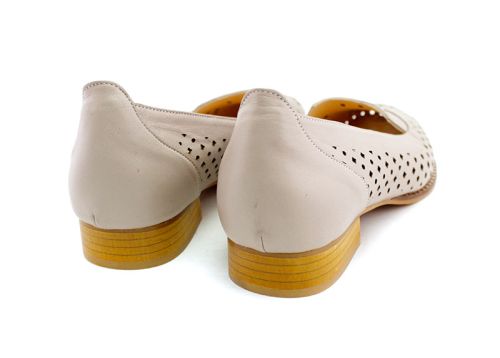 Pantofi de vară pentru femei în culoare vizon