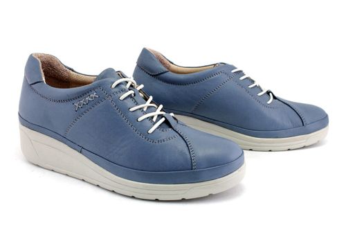 Pantofi casual dama în denim albastru