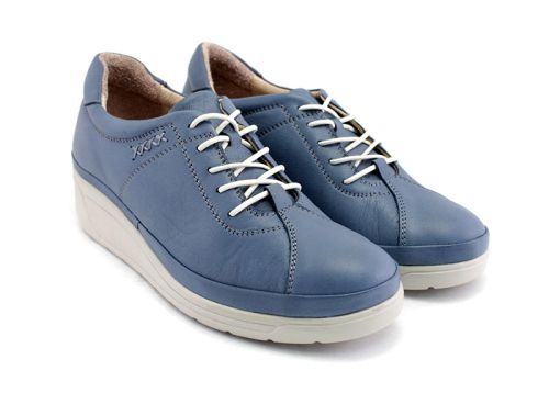 Pantofi casual dama în denim albastru