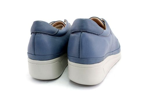 Pantofi casual dama în denim albastru