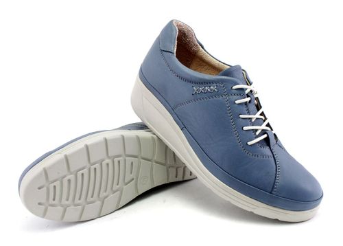 Pantofi casual dama în denim albastru