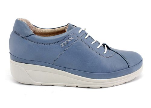 Pantofi casual dama în denim albastru