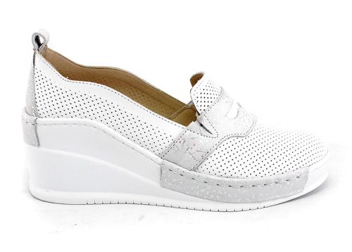 Pantofi de vară pentru femei în alb - Model Monique