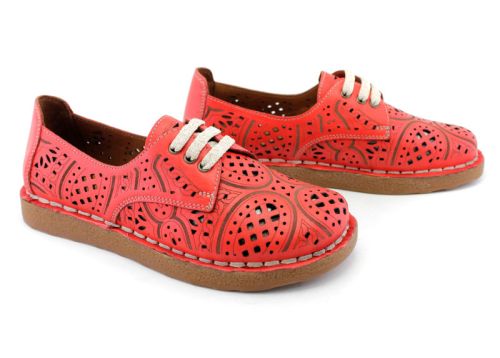 Pantofi de vara dama de culoare rosie - Model Cynthia.