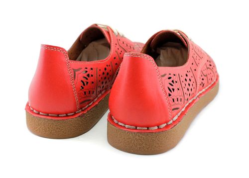 Pantofi de vara dama de culoare rosie - Model Cynthia.