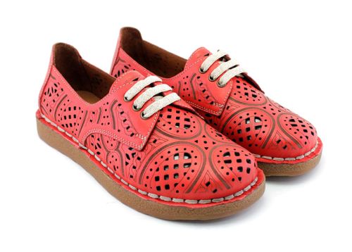 Pantofi de vara dama de culoare rosie - Model Cynthia.