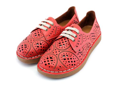 Pantofi de vara dama de culoare rosie - Model Cynthia.