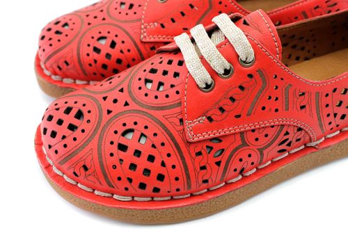 Pantofi de vara dama de culoare rosie - Model Cynthia.