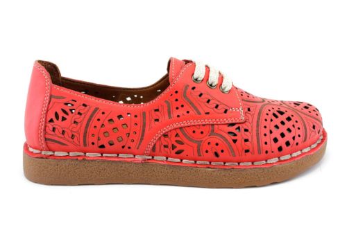 Pantofi de vara dama de culoare rosie - Model Cynthia.