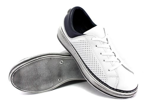 Pantofi sport de damă în alb cu negru - Model Lisa