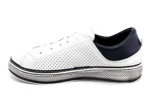 Pantofi sport de damă în alb cu negru - Model Lisa