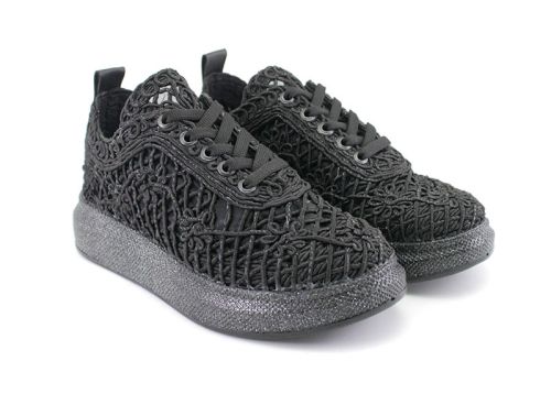 Pantofi sport de vară pentru femei în negru - model Chiara.