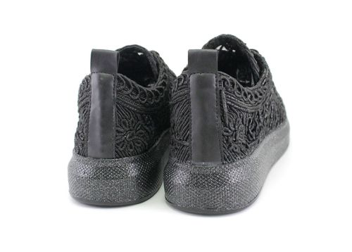 Pantofi sport de vară pentru femei în negru - model Chiara.