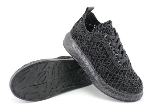Pantofi sport de vară pentru femei în negru - model Chiara.