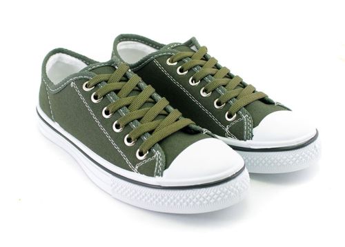 Tenisi pentru femei în verde militar, model 118
