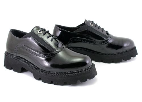 Pantofi de damă, toamnă-iarnă în negru - Model Lara