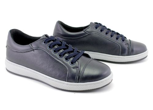 Pantofi pentru femei, casual, în albastru închis - Model Leia