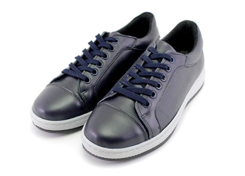 Pantofi pentru femei, casual, în albastru închis - Model Leia