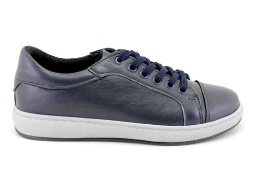 Pantofi pentru femei, casual, în albastru închis - Model Leia