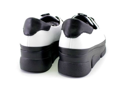 Pantofi de damă, casual, în alb - Model Melita.