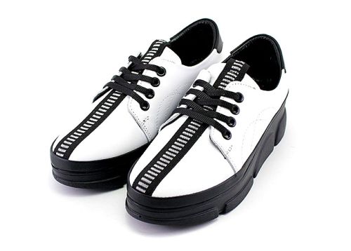 Pantofi de damă, casual, în alb - Model Melita.