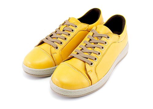 Pantofi de damă, casual, în galben - Model Leia
