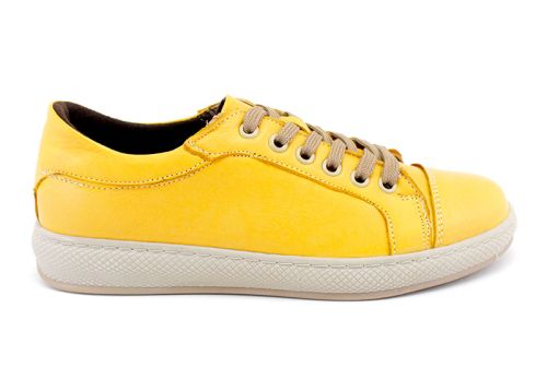 Pantofi de damă, casual, în galben - Model Leia