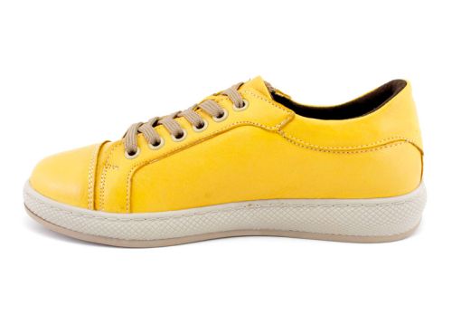 Pantofi de damă, casual, în galben - Model Leia