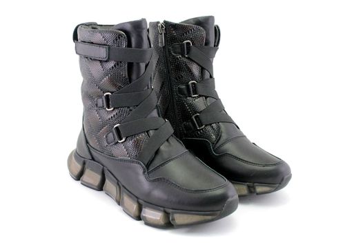 Ghete sport pentru femei în negru, model Ariel