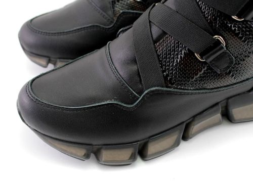 Ghete sport pentru femei în negru, model Ariel