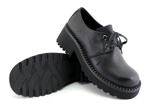 Pantofi de damă, toamnă-iarnă în negru - Model Lotus