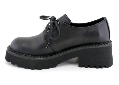 Pantofi de damă, toamnă-iarnă în negru - Model Lotus