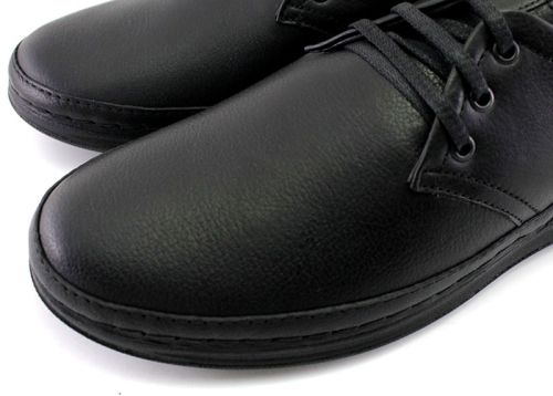 Încălțăminte casual bărbătească cu șireturi în negru - Model Cedar
