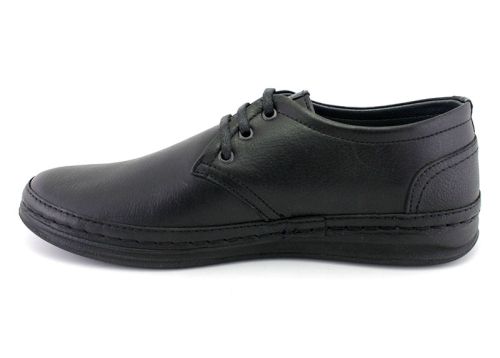 Încălțăminte casual bărbătească cu șireturi în negru - Model Cedar