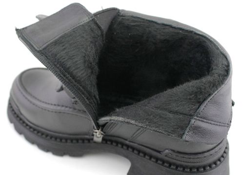Ghete de damă din piele naturală în negru - model Magda